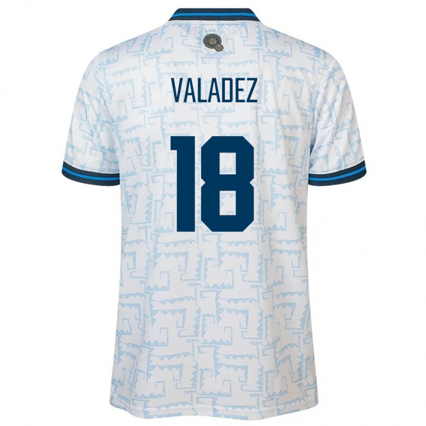 Niño Fútbol Camiseta El Salvador Samantha Valadez #18 Blanco 2ª Equipación 24-26