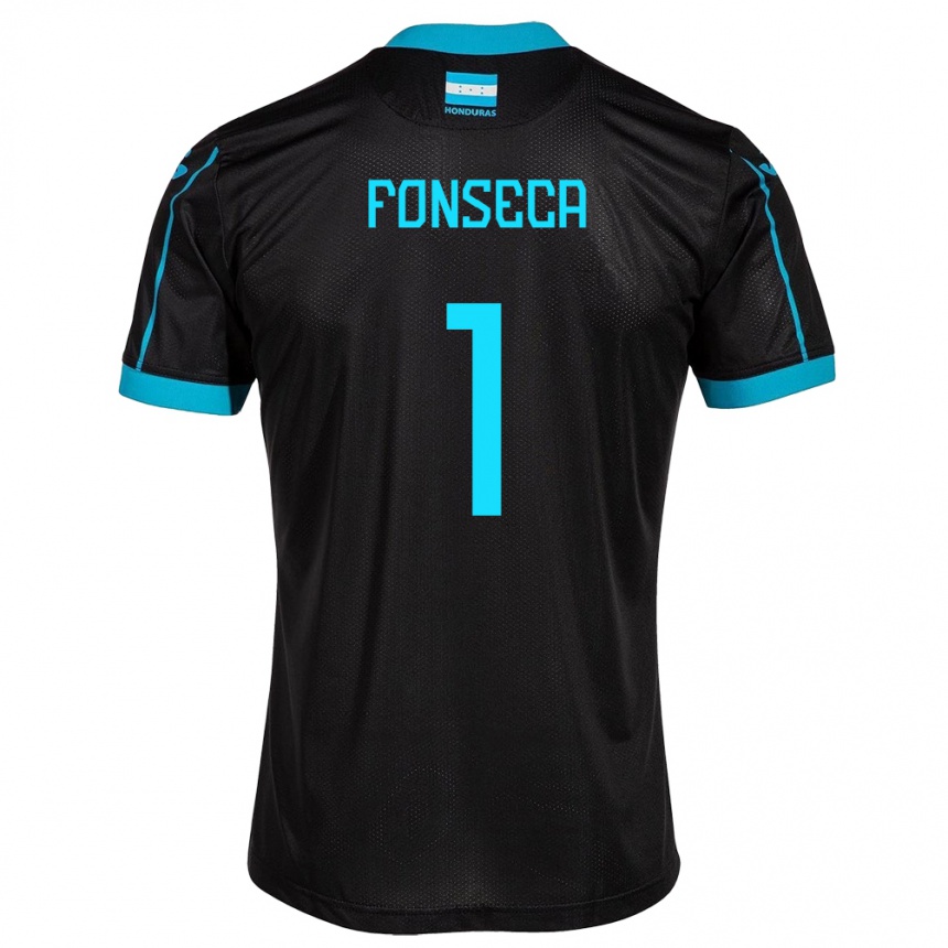 Niño Fútbol Camiseta Honduras Harold Fonseca #1 Negro 2ª Equipación 24-26