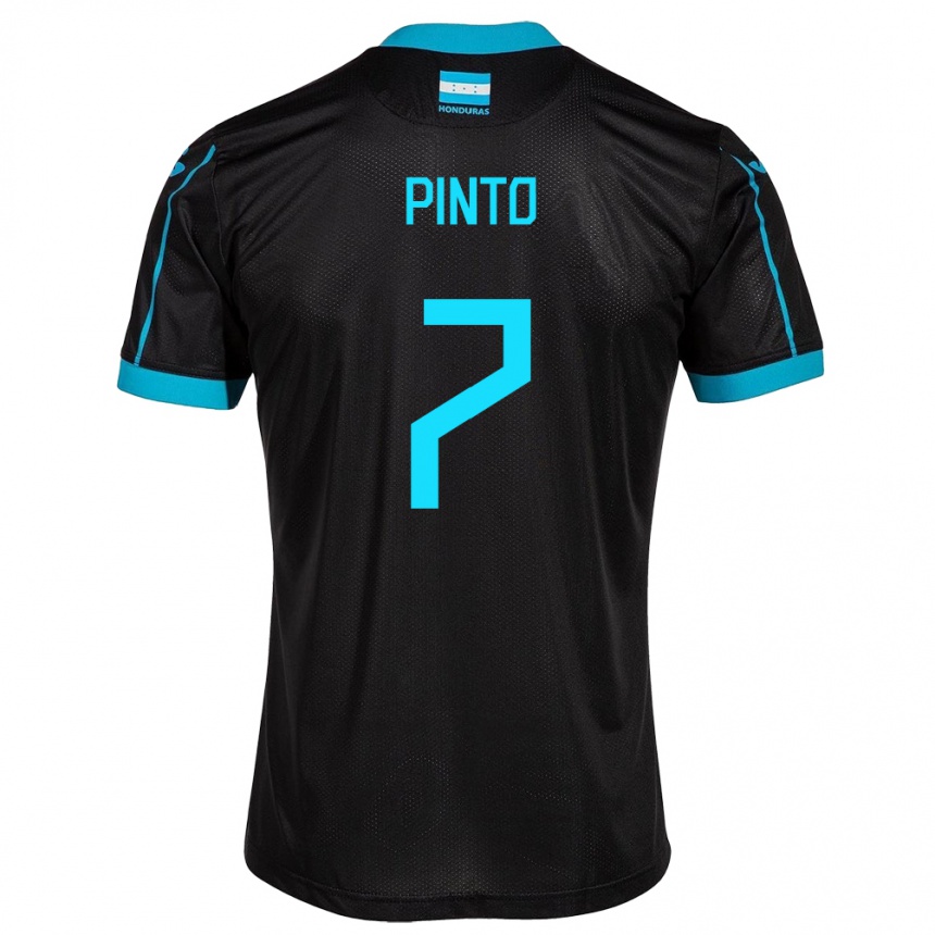 Niño Fútbol Camiseta Honduras José Pinto #7 Negro 2ª Equipación 24-26