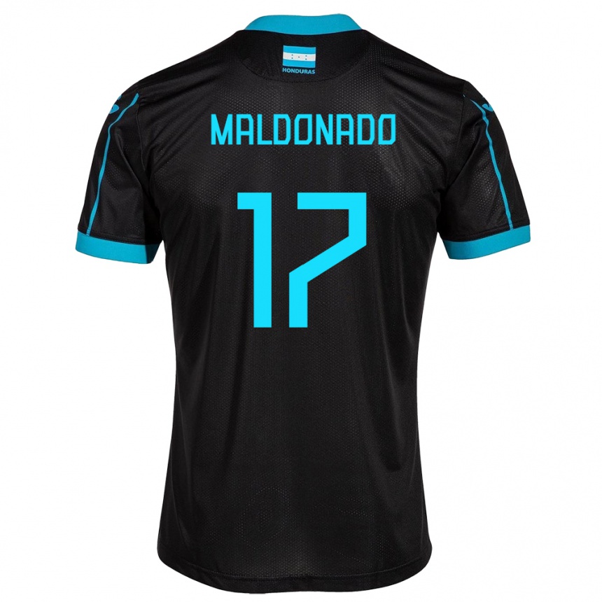 Niño Fútbol Camiseta Honduras Axel Maldonado #17 Negro 2ª Equipación 24-26