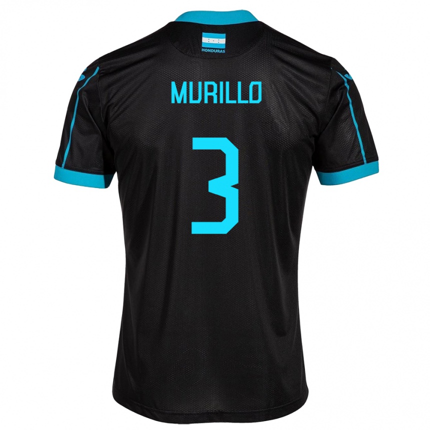 Niño Fútbol Camiseta Honduras Bárbara Murillo #3 Negro 2ª Equipación 24-26