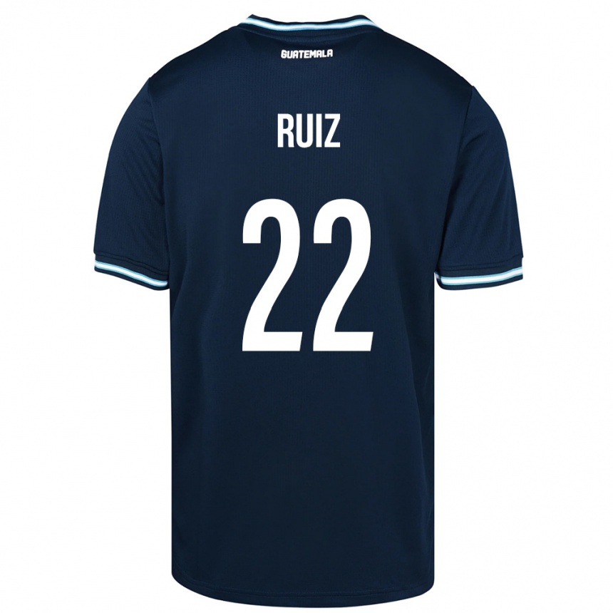 Niño Fútbol Camiseta Guatemala Kevin Ruiz #22 Azul 2ª Equipación 24-26