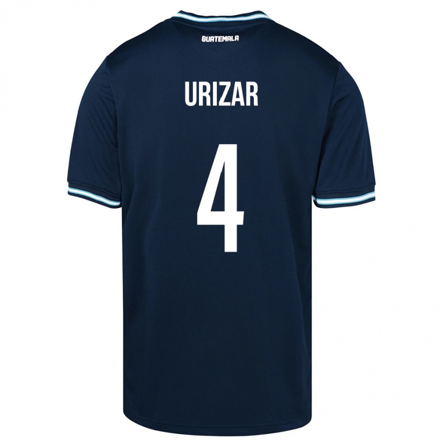 Niño Fútbol Camiseta Guatemala Jeshua Urizar #4 Azul 2ª Equipación 24-26