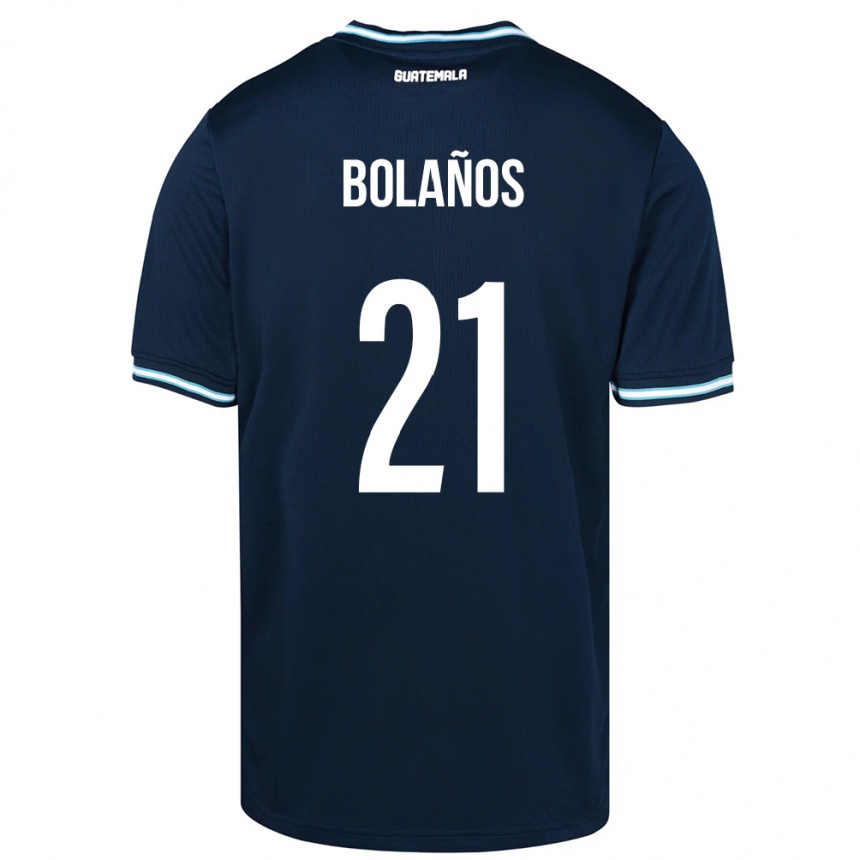 Niño Fútbol Camiseta Guatemala Diego Bolaños #21 Azul 2ª Equipación 24-26