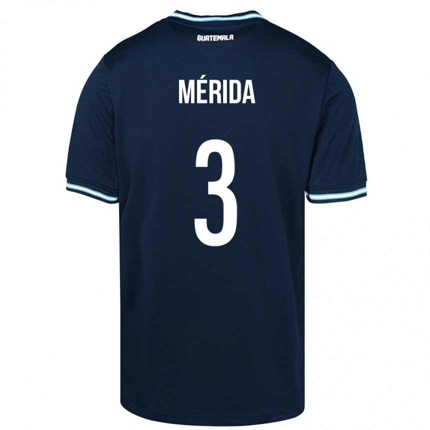 Niño Fútbol Camiseta Guatemala Daniel Mérida #3 Azul 2ª Equipación 24-26