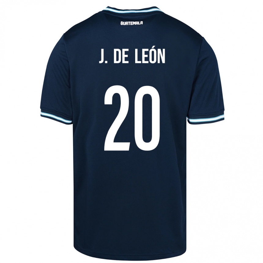 Niño Fútbol Camiseta Guatemala Jorge De León #20 Azul 2ª Equipación 24-26