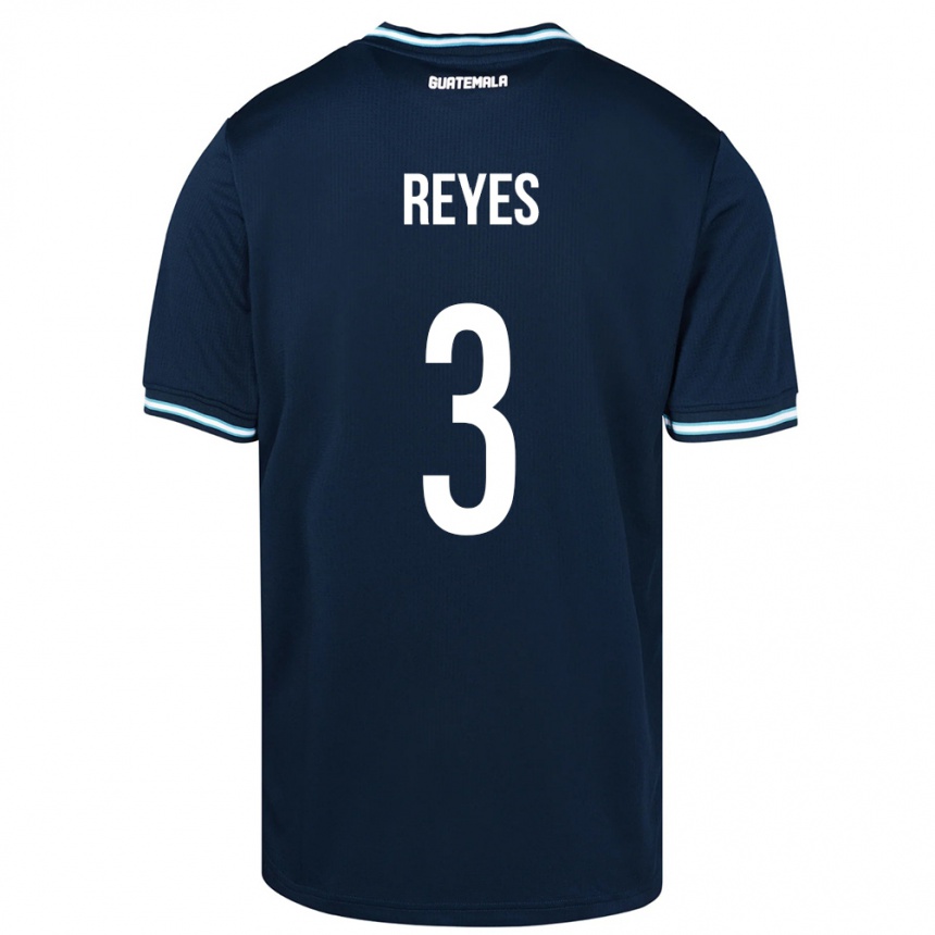 Niño Fútbol Camiseta Guatemala Martha Reyes #3 Azul 2ª Equipación 24-26