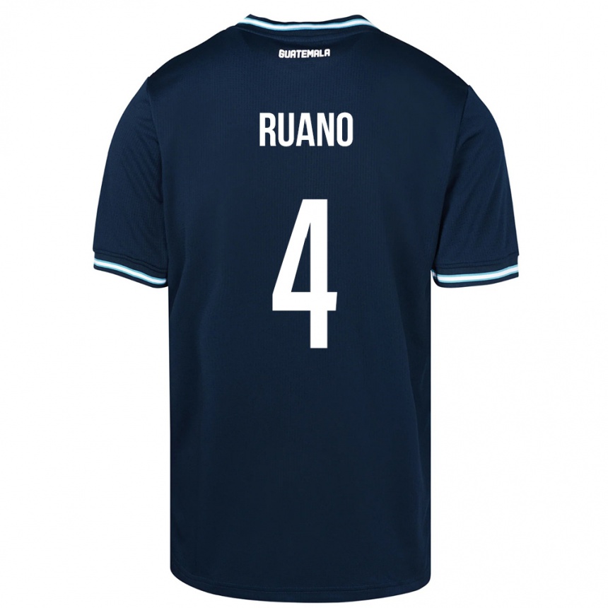 Niño Fútbol Camiseta Guatemala Michelle Ruano #4 Azul 2ª Equipación 24-26
