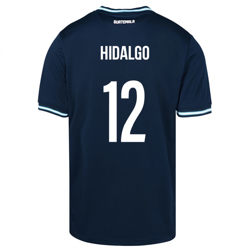 Niño Fútbol Camiseta Guatemala Angie Hidalgo #12 Azul 2ª Equipación 24-26