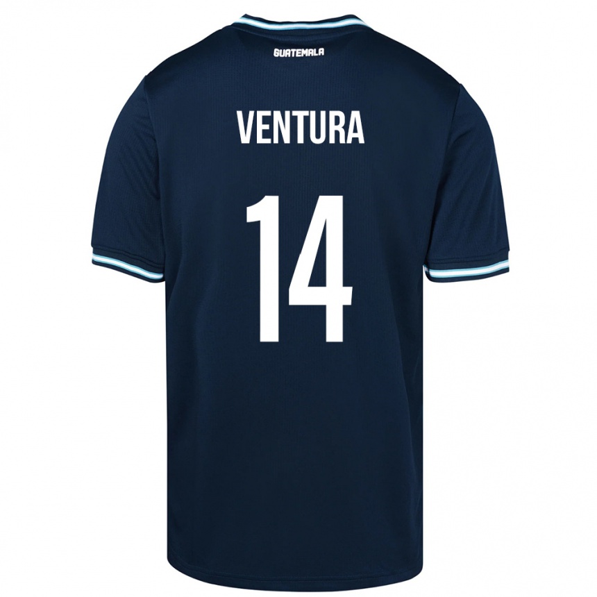 Niño Fútbol Camiseta Guatemala Madelyn Ventura #14 Azul 2ª Equipación 24-26