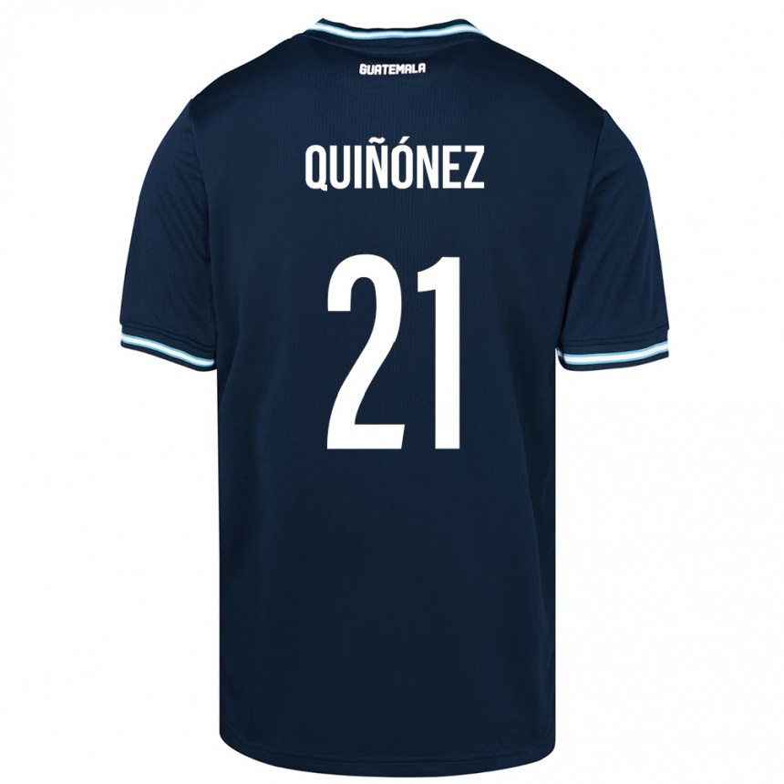 Niño Fútbol Camiseta Guatemala Andrea Quiñónez #21 Azul 2ª Equipación 24-26