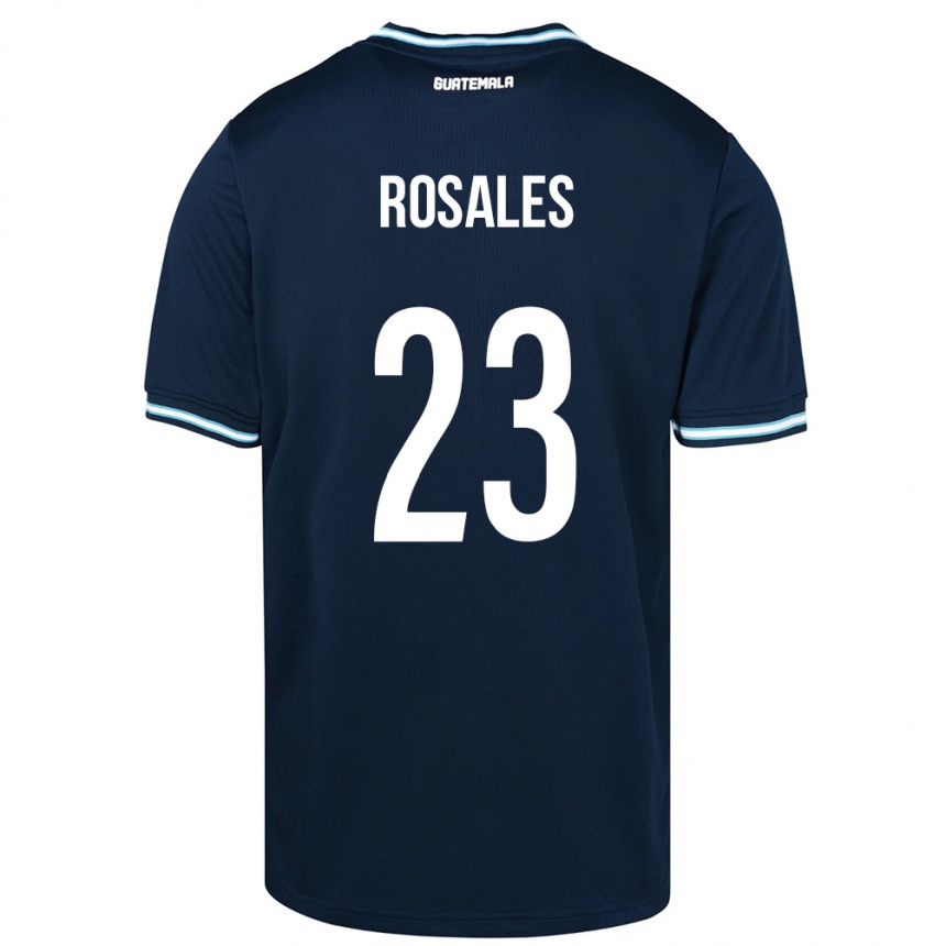 Niño Fútbol Camiseta Guatemala Yareni Rosales #23 Azul 2ª Equipación 24-26