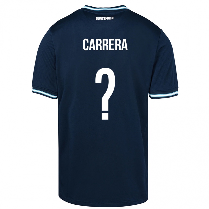 Niño Fútbol Camiseta Guatemala Naydelin Carrera #0 Azul 2ª Equipación 24-26