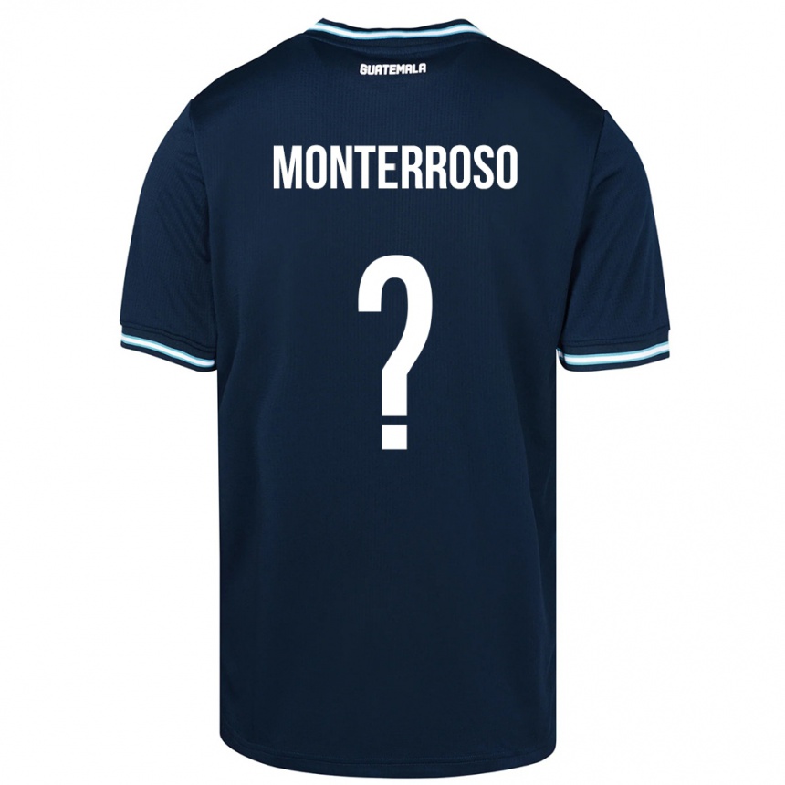 Niño Fútbol Camiseta Guatemala María Monterroso #0 Azul 2ª Equipación 24-26