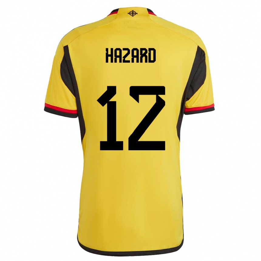 Niño Fútbol Camiseta Irlanda Del Norte Conor Hazard #12 Blanco 2ª Equipación 24-26