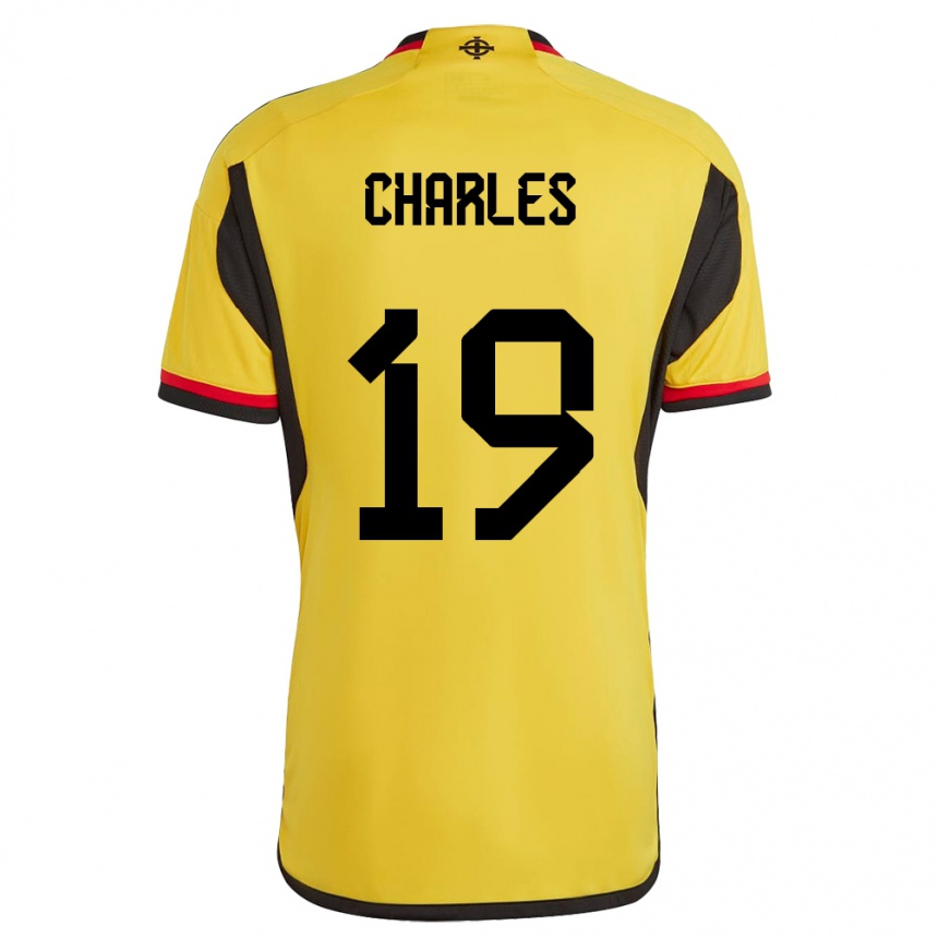 Niño Fútbol Camiseta Irlanda Del Norte Shea Charles #19 Blanco 2ª Equipación 24-26