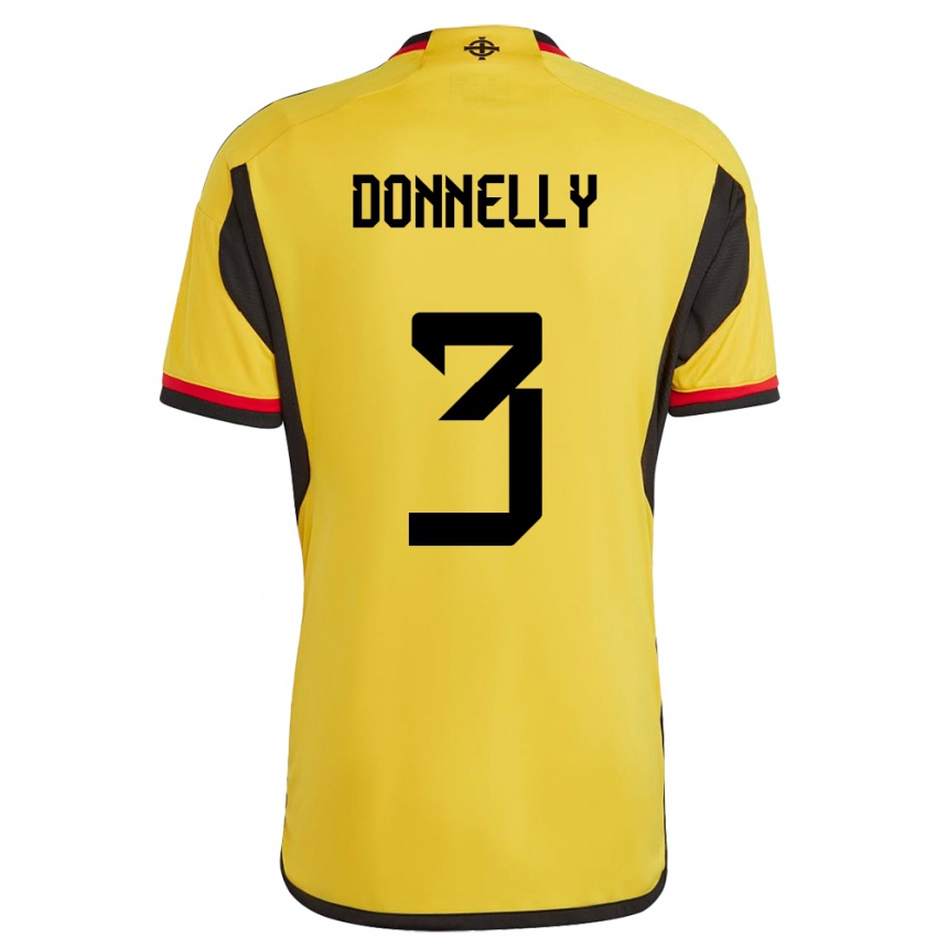 Niño Fútbol Camiseta Irlanda Del Norte Aaron Donnelly #3 Blanco 2ª Equipación 24-26