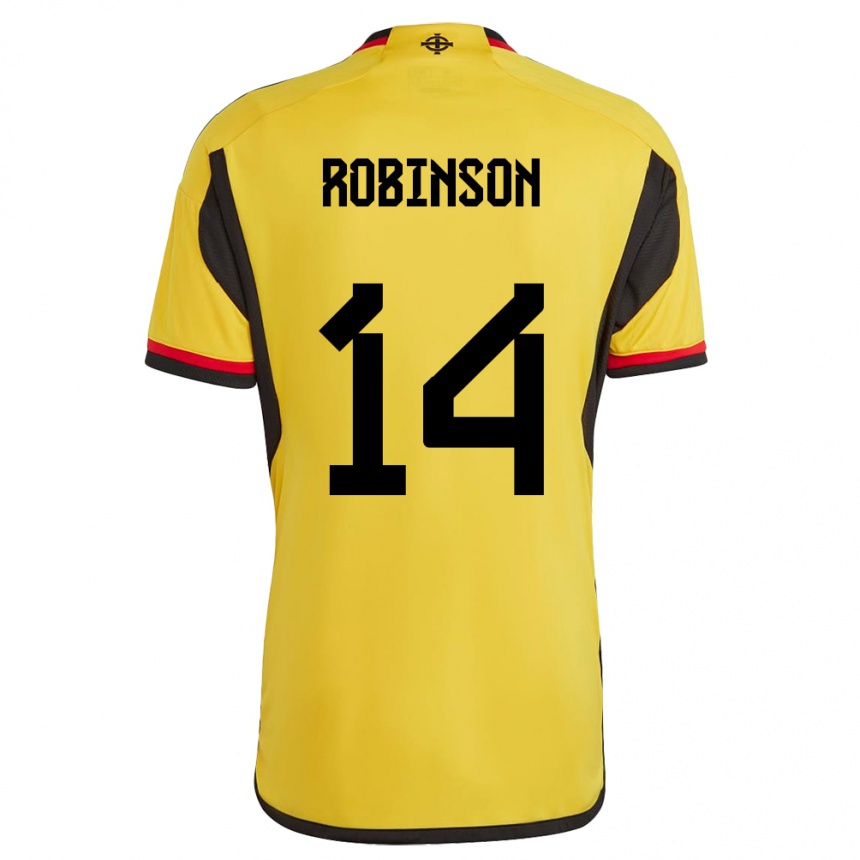 Niño Fútbol Camiseta Irlanda Del Norte Darren Robinson #14 Blanco 2ª Equipación 24-26