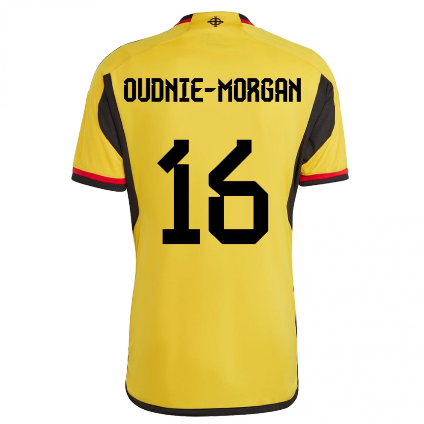 Niño Fútbol Camiseta Irlanda Del Norte Rio Oudnie-Morgan #16 Blanco 2ª Equipación 24-26