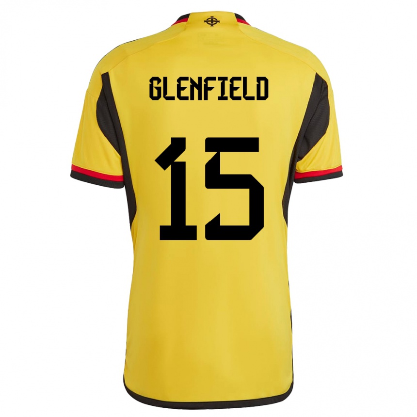 Niño Fútbol Camiseta Irlanda Del Norte Sam Glenfield #15 Blanco 2ª Equipación 24-26