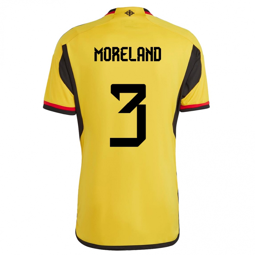 Niño Fútbol Camiseta Irlanda Del Norte Calum Moreland #3 Blanco 2ª Equipación 24-26