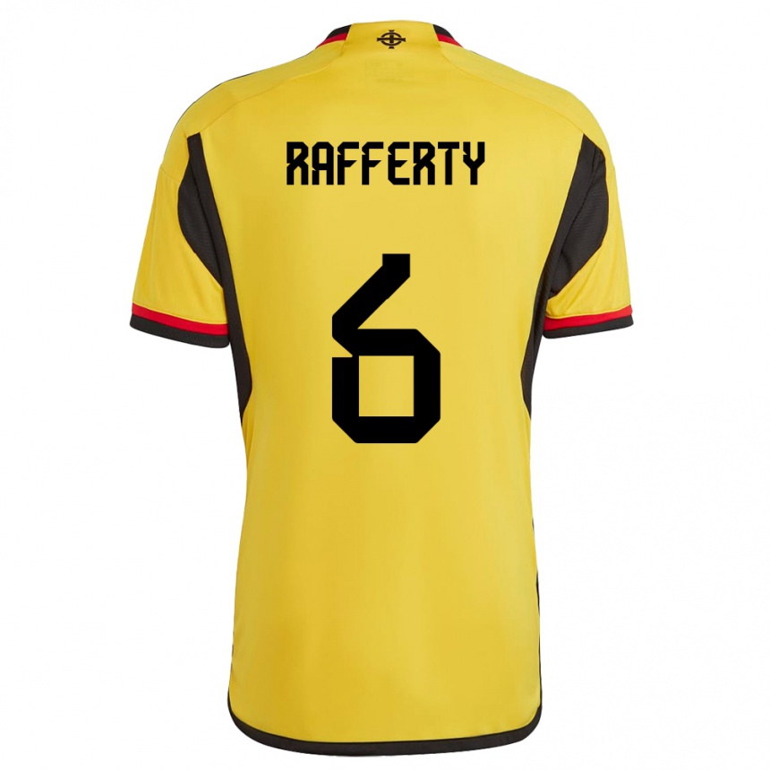 Niño Fútbol Camiseta Irlanda Del Norte Laura Rafferty #6 Blanco 2ª Equipación 24-26