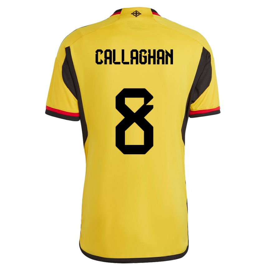 Niño Fútbol Camiseta Irlanda Del Norte Marissa Callaghan #8 Blanco 2ª Equipación 24-26