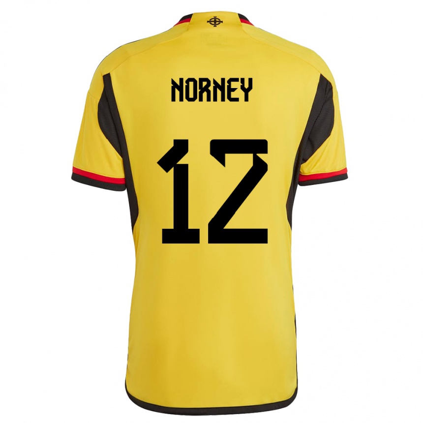 Niño Fútbol Camiseta Irlanda Del Norte Rachael Norney #12 Blanco 2ª Equipación 24-26