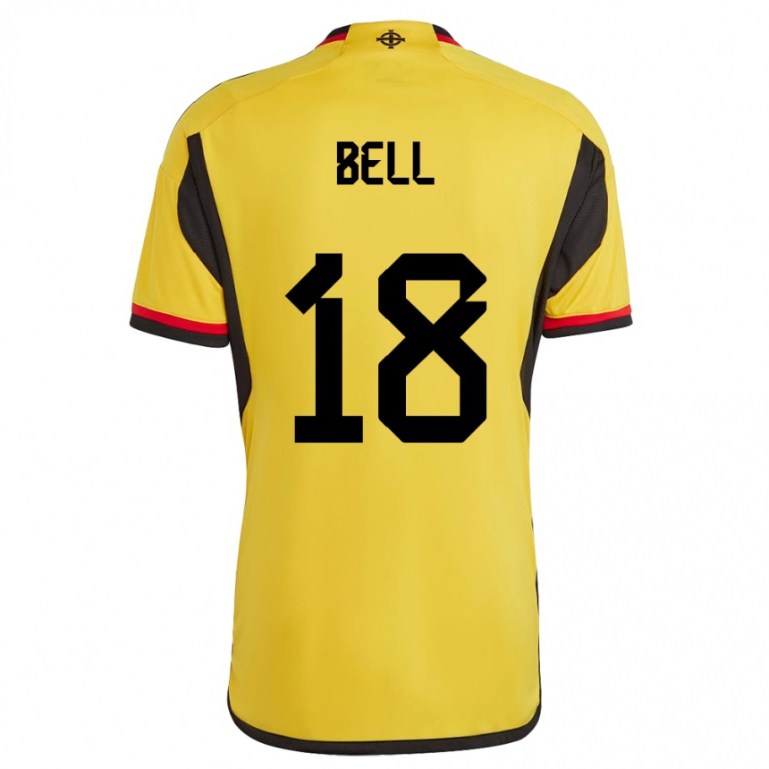 Niño Fútbol Camiseta Irlanda Del Norte Megan Bell #18 Blanco 2ª Equipación 24-26