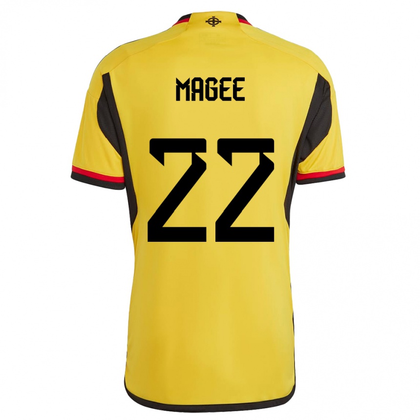 Niño Fútbol Camiseta Irlanda Del Norte Abbie Magee #22 Blanco 2ª Equipación 24-26