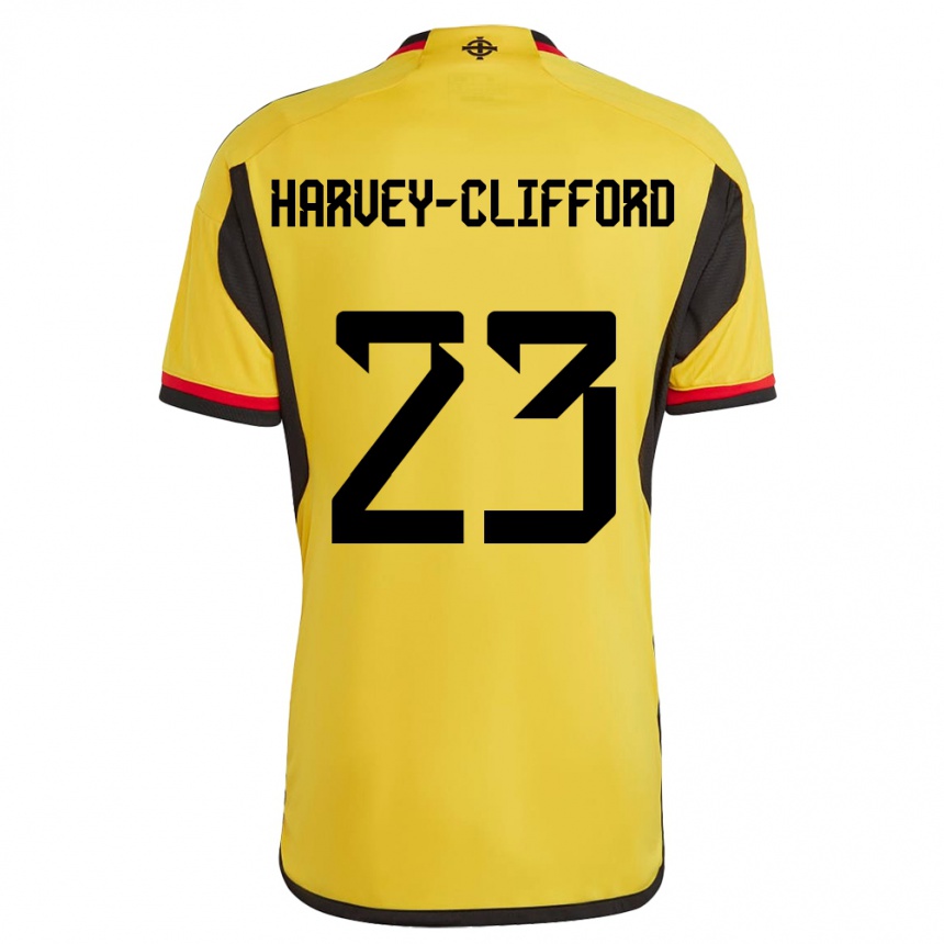 Niño Fútbol Camiseta Irlanda Del Norte Maddy Harvey-Clifford #23 Blanco 2ª Equipación 24-26