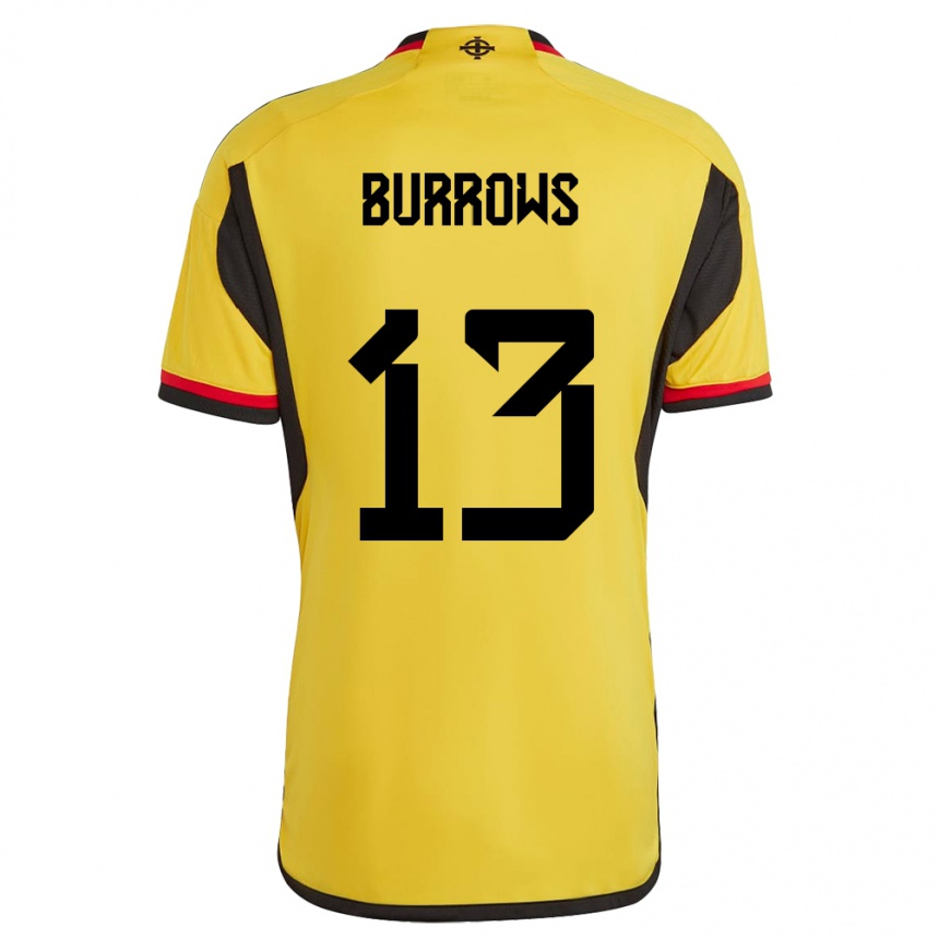 Niño Fútbol Camiseta Irlanda Del Norte Kelsie Burrows #13 Blanco 2ª Equipación 24-26