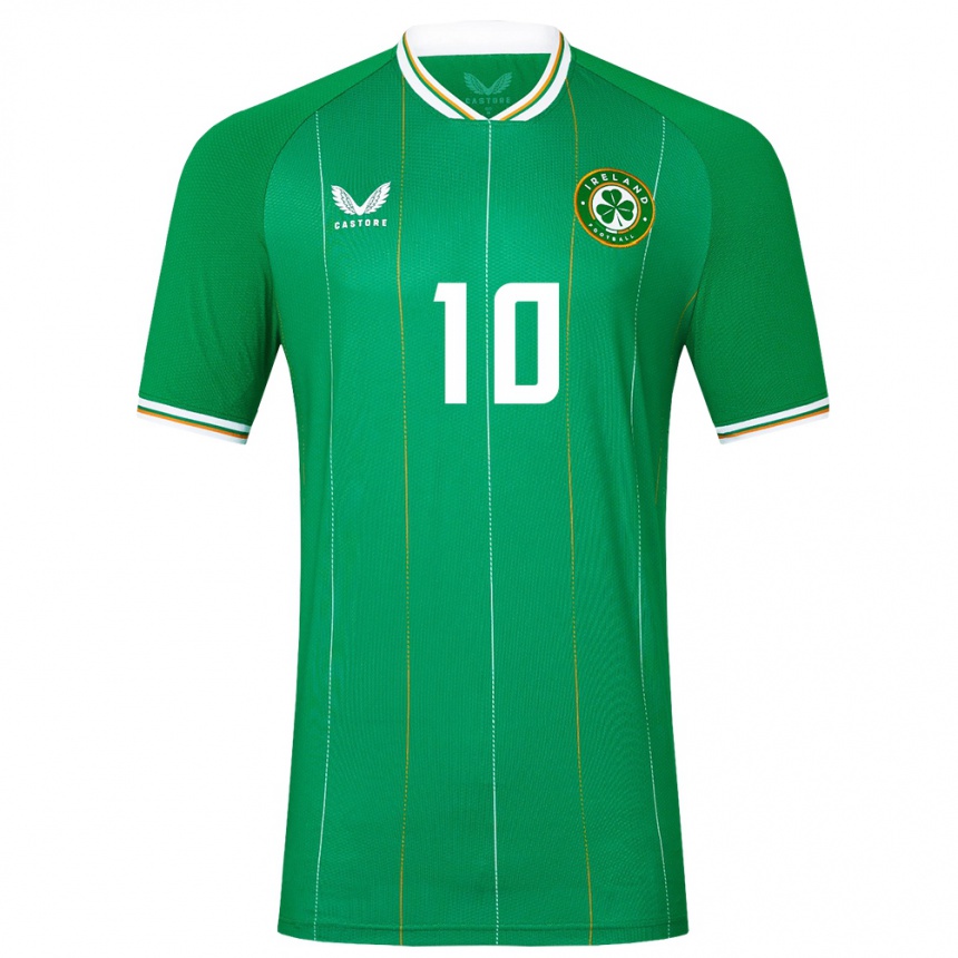 Hombre Fútbol Camiseta Irlanda Denise O'sullivan #10 Verde 1ª Equipación 24-26