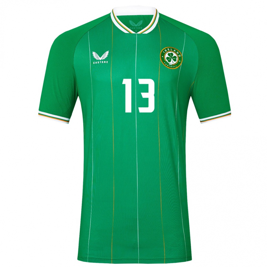 Hombre Fútbol Camiseta Irlanda Hayley Nolan #13 Verde 1ª Equipación 24-26