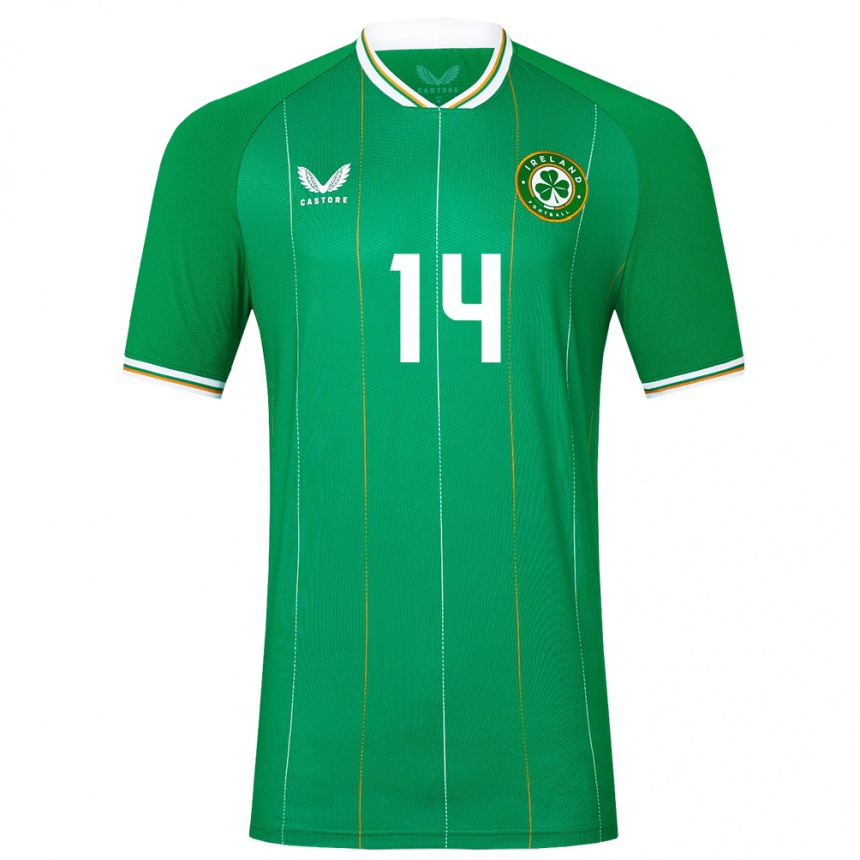 Hombre Fútbol Camiseta Irlanda Heather Payne #14 Verde 1ª Equipación 24-26