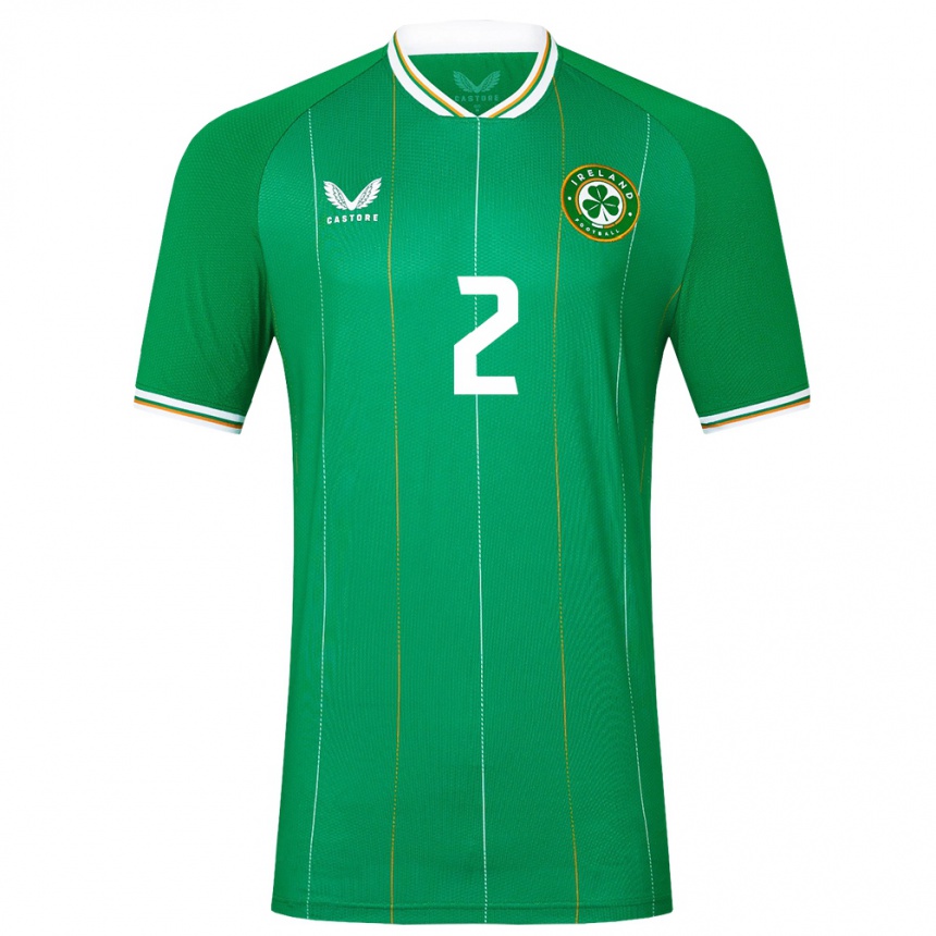 Hombre Fútbol Camiseta Irlanda Matt Doherty #2 Verde 1ª Equipación 24-26