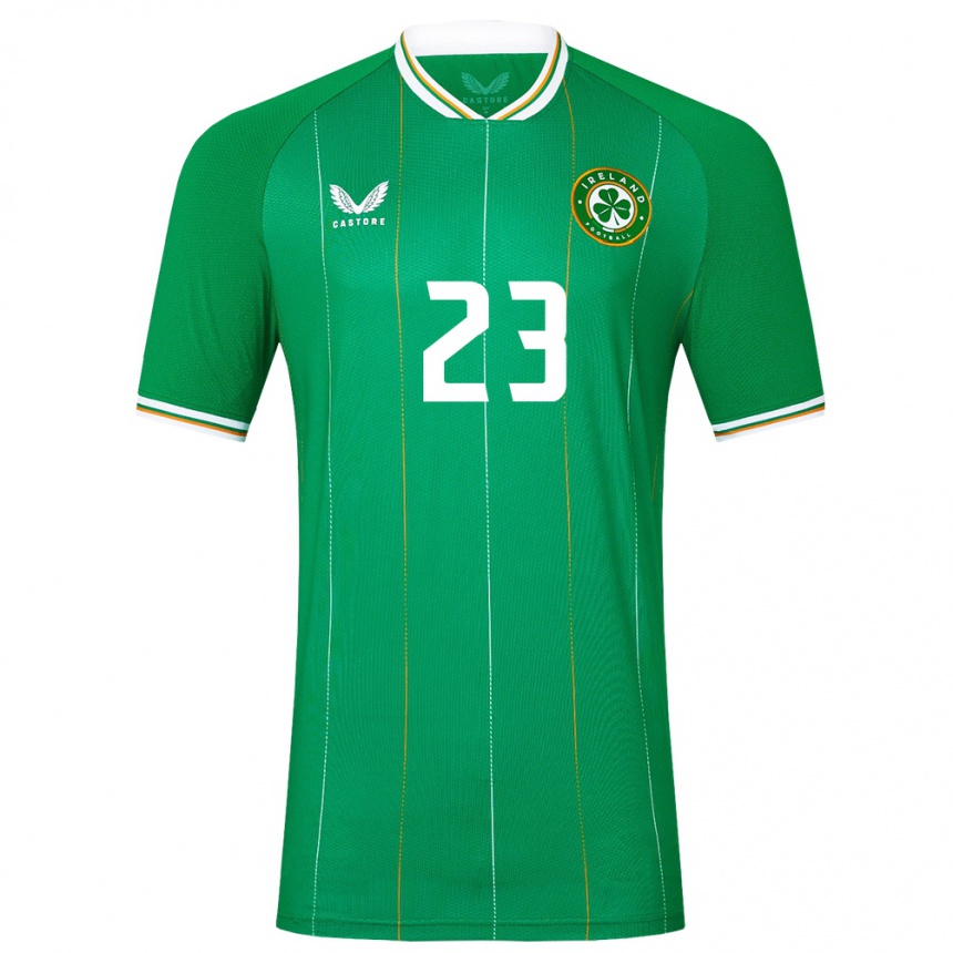 Hombre Fútbol Camiseta Irlanda Mark Travers #23 Verde 1ª Equipación 24-26