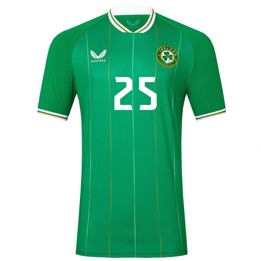 Hombre Fútbol Camiseta Irlanda Claire O'riordan #25 Verde 1ª Equipación 24-26