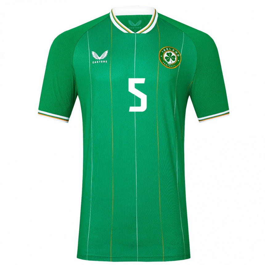 Hombre Fútbol Camiseta Irlanda Bosun Lawal #5 Verde 1ª Equipación 24-26