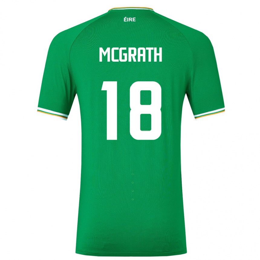 Hombre Fútbol Camiseta Irlanda Jamie Mcgrath #18 Verde 1ª Equipación 24-26