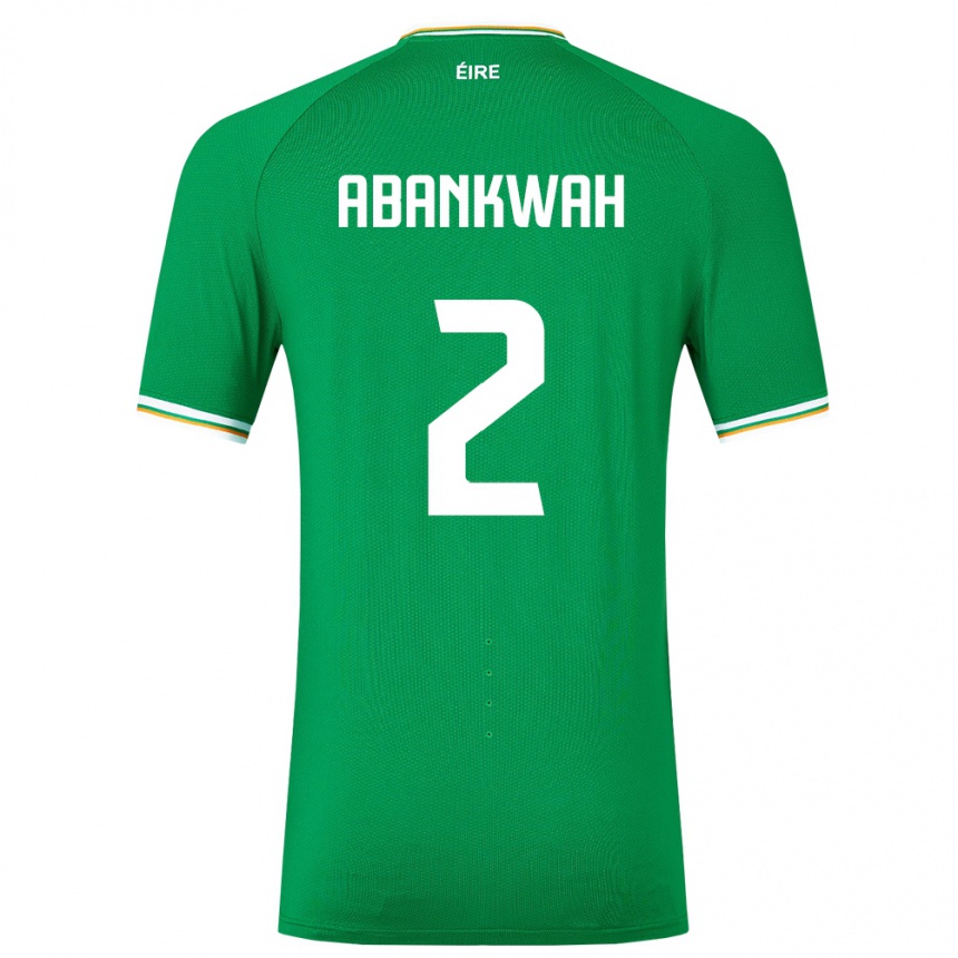 Hombre Fútbol Camiseta Irlanda James Abankwah #2 Verde 1ª Equipación 24-26