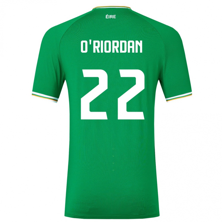 Hombre Fútbol Camiseta Irlanda Connor O'riordan #22 Verde 1ª Equipación 24-26