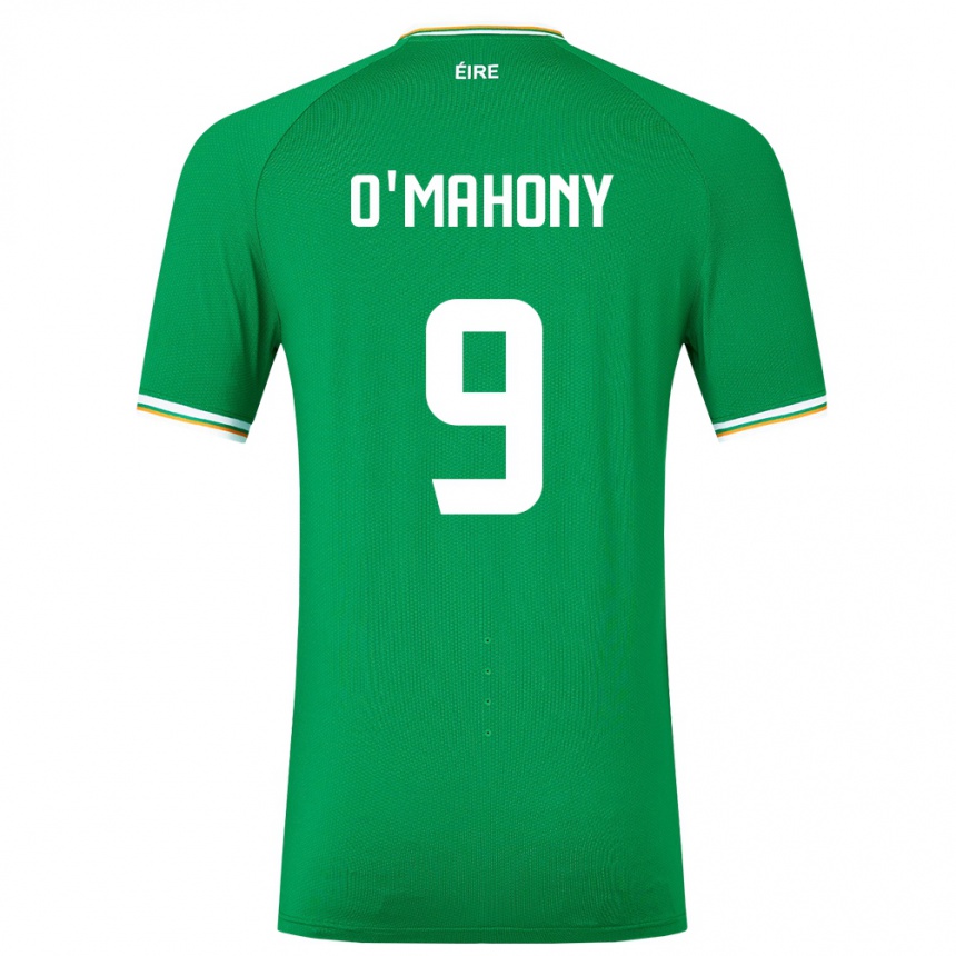 Hombre Fútbol Camiseta Irlanda Mark O'mahony #9 Verde 1ª Equipación 24-26