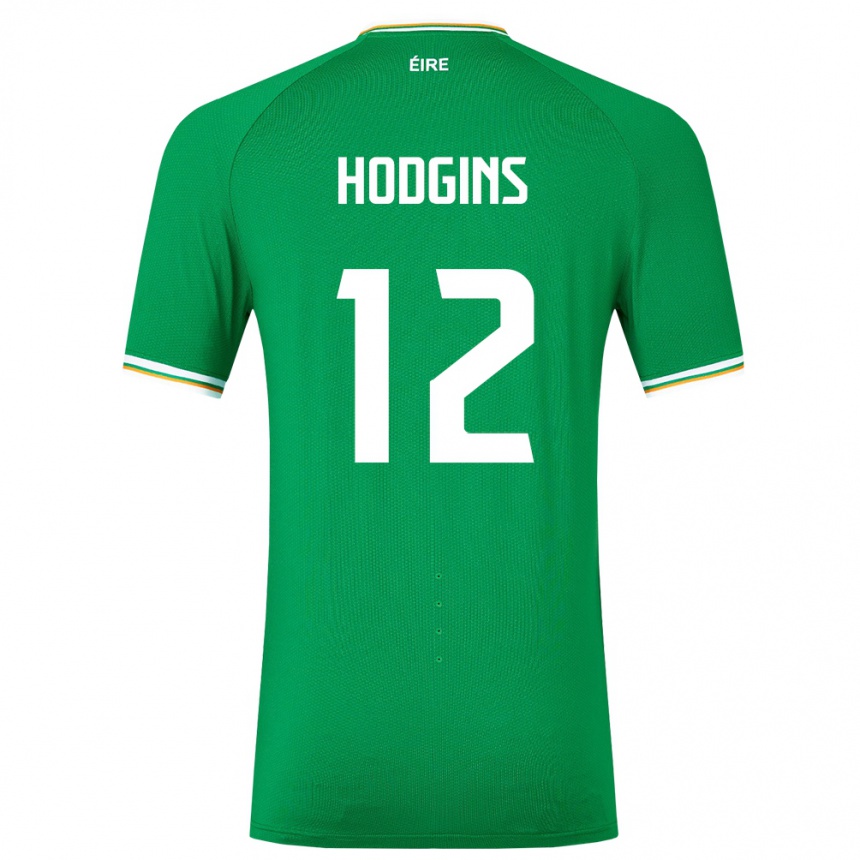 Hombre Fútbol Camiseta Irlanda Gavin Hodgins #12 Verde 1ª Equipación 24-26