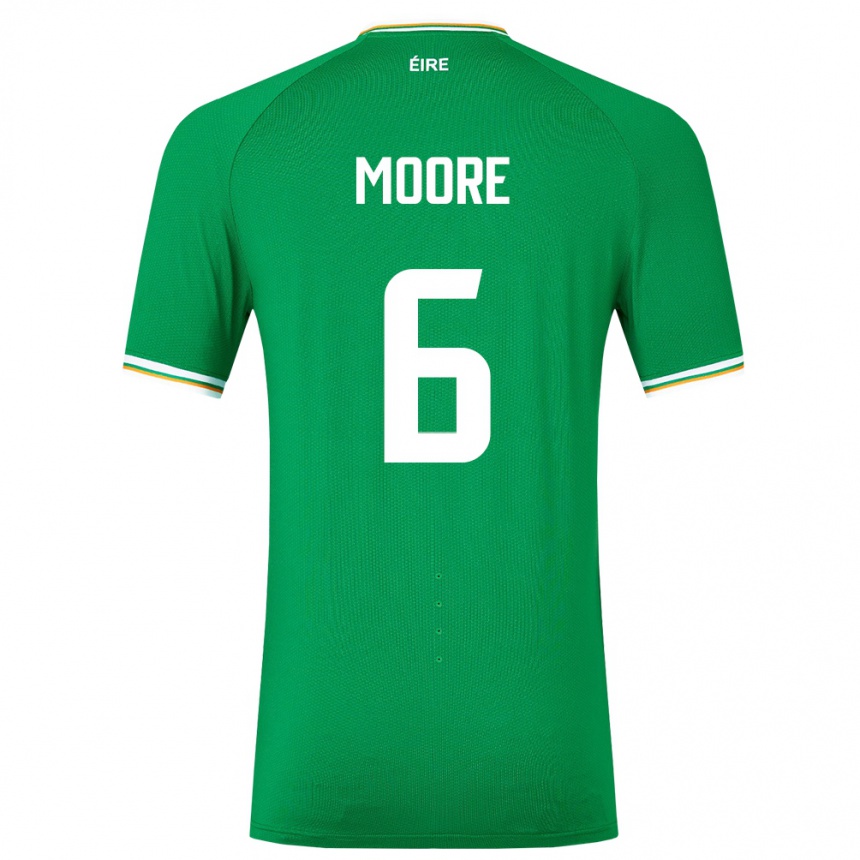 Hombre Fútbol Camiseta Irlanda Matthew Moore #6 Verde 1ª Equipación 24-26