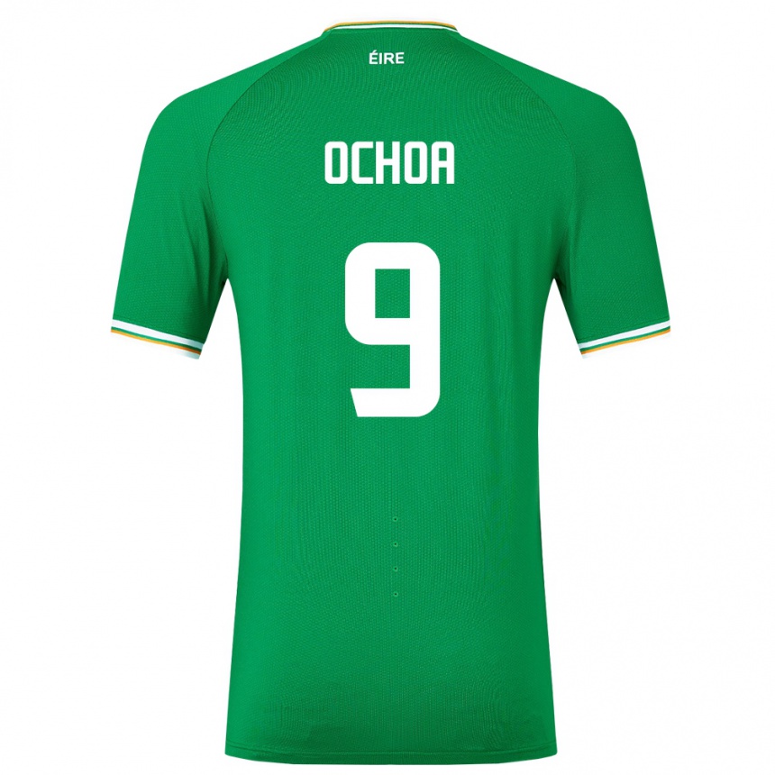 Hombre Fútbol Camiseta Irlanda Aarón Ochoa #9 Verde 1ª Equipación 24-26