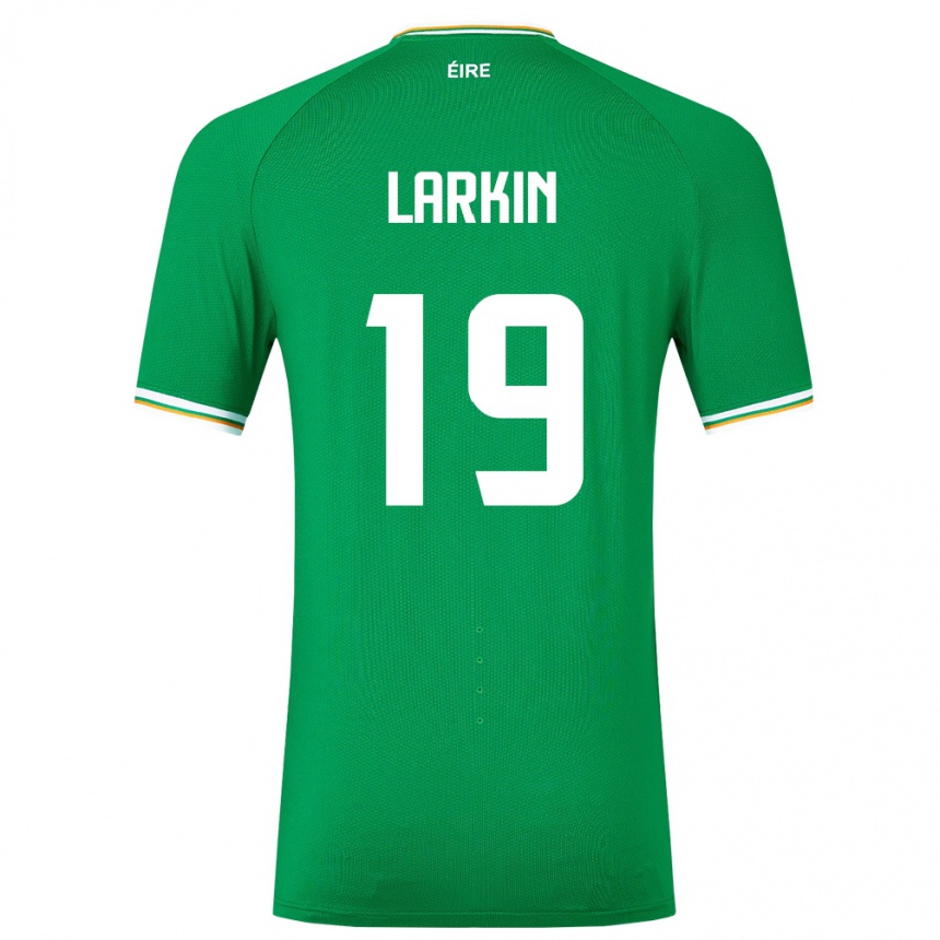 Hombre Fútbol Camiseta Irlanda Abbie Larkin #19 Verde 1ª Equipación 24-26