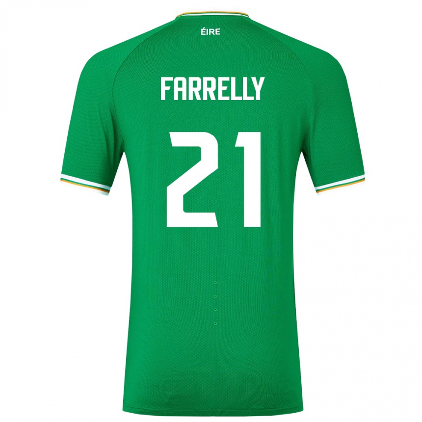 Hombre Fútbol Camiseta Irlanda Sinead Farrelly #21 Verde 1ª Equipación 24-26