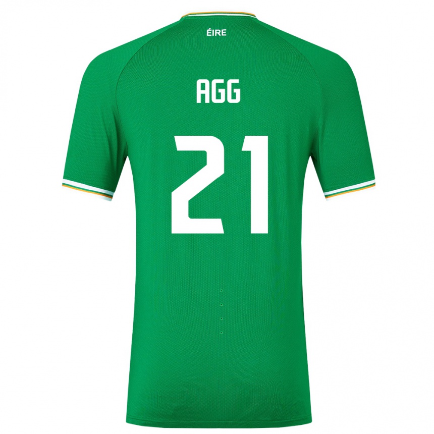 Hombre Fútbol Camiseta Irlanda Lily Agg #21 Verde 1ª Equipación 24-26