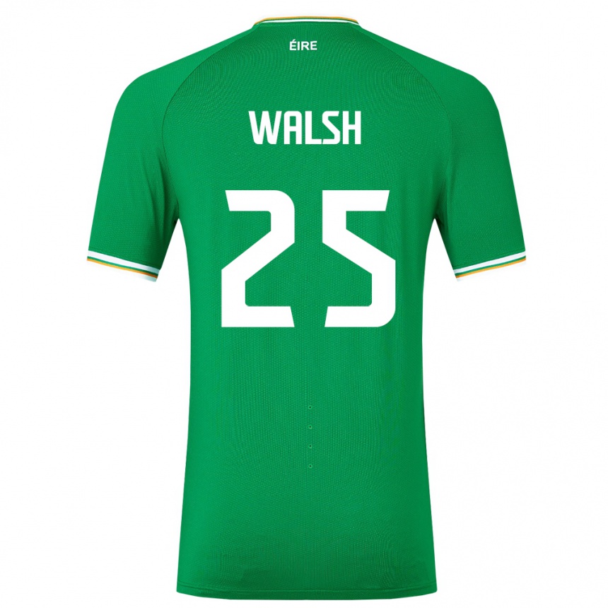 Hombre Fútbol Camiseta Irlanda Megan Walsh #25 Verde 1ª Equipación 24-26